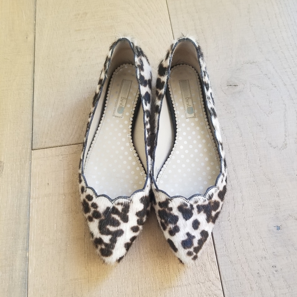 GUC Boden 8/39 white leopard leather flats